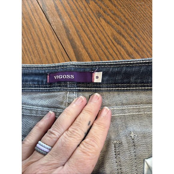 Vigoss Studio Jeans Size 9 Blue Medium Wash Low Rise Skinny Jeans - Picture 4 of 9